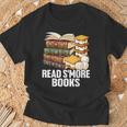 Read S'More Books Camping Themed Literacy Night T-Shirt Gifts for Old Men