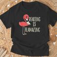 Reading Is Flamazing Reading Lover Book Nerd Bookworm T-Shirt Gifts for Old Men
