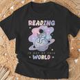 Reading Is Out Of This World Astronaut Space Book Lover T-Shirt Gifts for Old Men