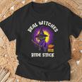 Real Witches Ridetick 面白い 黒猫 ハロウィン Tシャツ 高齢者への贈り物