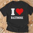 Red Heart I Love Baltimore Tシャツ 高齢者への贈り物