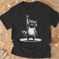 Rétro Raton Laveur Rock Musique Cadeau Homme Enfant Drôle Raton Laveur T-Shirt Cadeaux pour les vieillards