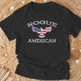 Rogue America ユーズド加工 アメリカ国旗 イーグル Tシャツ 高齢者への贈り物