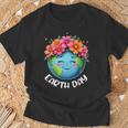Save Planet Nature Flowers Every Day April 22 Earth Day T-Shirt Gifts for Old Men