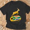 Springbok ラグビーボール & 南アフリカ国旗 メンズ レディース キッズ Tシャツ 高齢者への贈り物