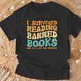 I Survived Reading Banned Books Read Librarian Men Women T-Shirt Gifts for Old Men I Survived Reading Banned Books Read Librarian Men Women T-Shirt Gifts for Old Men