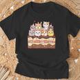 Sweet Icing Party 子猫好き 誕生日ケーキ かわいい猫 Tシャツ 高齢者への贈り物