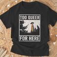 Too Queer For Here シャツ Gay Pride Alien Ufo Tシャツ 高齢者への贈り物