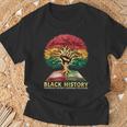 History Inspiring Future Fist Tree Book Roots T-Shirt Gifts for Old Men
