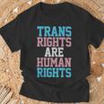 Trans Rights Are Human Rights Lgbtq トランスジェンダー フラッグ プライド Tシャツ 高齢者への贈り物