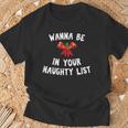 Wanna Be In Your Naughty Books Funny Christmas T-Shirt Gifts for Old Men