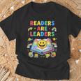 Women's Readers Are Leaders Reading Book Lovers Teacher Rainbow Kids T-Shirt Gifts for Old Men
