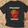 おもしろイタリアンブレインロットミームキッズボーイズストロベリーエレファント Tシャツ 高齢者への贈り物