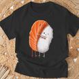 おもしろ寿司 ハグ サーモン かわいい 日本の寿司 カワイイ食べ物 Tシャツ 高齢者への贈り物