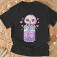 かわいい クラゲ ドリンク ボバティー カワイイ バブルティー アニメ Tシャツ 高齢者への贈り物