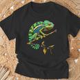 かわいいカラフルなカメレオントカゲ動物愛好家のアート Tシャツ 高齢者への贈り物