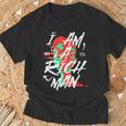 かわいいグラフィック「I Am A Rich Man」 Tシャツ 高齢者への贈り物