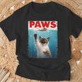 かわいいシャム猫パウズパロディー 猫好きのための猫のミームユーモア Tシャツ 高齢者への贈り物