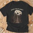 かわいいセイブ ザ プラネット ラッコ Tシャツ 高齢者への贈り物