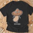 しいたけ キノコ 顔 イラスト かわいい おもしろ 面白い 簡単 シンプル ゆるい 野菜 Tシャツ 高齢者への贈り物