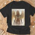 にセクシーな天使の女の子 ホットブロンドエンジェルピンナップガール Tシャツ 高齢者への贈り物