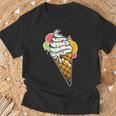 アイスクリームコーン×スプリンクルワッフルコーン Tシャツ 高齢者への贈り物