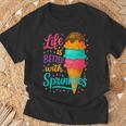 アイスクリームスクープ ジェラート好き フローズンヨーグルト アイスクリーム Tシャツ 高齢者への贈り物