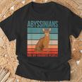 アビシニアン私の好きな人たち 子猫猫の飼い主 アビシニアン Tシャツ 高齢者への贈り物
