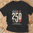 アメリカ250周年記念 愛国心が強い7月4日 250年 長袖tシャツ Tシャツ 高齢者への贈り物
