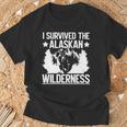 アラスカの荒野を生き延びたアラスカ 長袖tシャツ Tシャツ 高齢者への贈り物