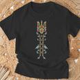 ウクライナ トライサブトライデント&鳥 レトロ ウクライナ語 ヴィシヴァンカ Tシャツ 高齢者への贈り物