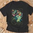 ウクレレミュージックフラワーズハワイ Tシャツ 高齢者への贈り物