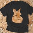 ウサギ ライオンヘッド ウサギ Tシャツ 高齢者への贈り物