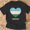ウズベキスタン国旗シャツ Tシャツ 高齢者への贈り物