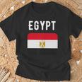 エジプト国旗 エジプト 国地図 国旗 Tシャツ 高齢者への贈り物