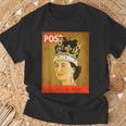 エリザベス女王 ファンビンテージポスター 英国王 Tシャツ 高齢者への贈り物
