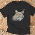 オオヤマネコのデザインオオヤマネコの野良猫ギフト Tシャツ 高齢者への贈り物