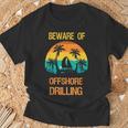 オフショア掘削に気をつけて面白い言葉 Tシャツ 高齢者への贈り物