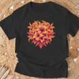 オレンジ ハイビスカス トロピカル ブロッサム 夏 美学 Tシャツ 高齢者への贈り物
