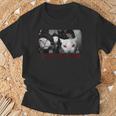 オープン・ザ・ドア・キャット・スクワッド・ミーム・ファニー・キャット・子猫・赤い目・ギフト Tシャツ 高齢者への贈り物