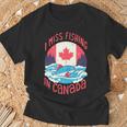 カナダでの釣り 長袖tシャツ Tシャツ 高齢者への贈り物