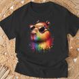カピバラレインボーフラッグゲイプライド Tシャツ 高齢者への贈り物