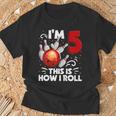 キッズ 5歳の誕生日 男の子 ボウリング This Is How I Roll 5歳 Tシャツ 高齢者への贈り物