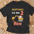 キッズ 男の子用名前入りディガーシャツ 2歳の誕生日 男の子 2歳 Tシャツ 高齢者への贈り物
