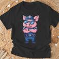 キッズ 警察豚 Tシャツ 高齢者への贈り物
