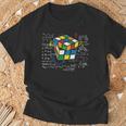 キューブマジック 数学方程式 レトロ オタクルービック 長袖tシャツ Tシャツ 高齢者への贈り物