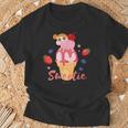 クレヨンしんちゃん ひまわりとアイスクリームしんちゃんのティータイム Tシャツ 高齢者への贈り物