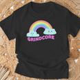 グラインドコアシャツ 皮肉なレインボー 面白いグラインドコアミュージック Tシャツ 高齢者への贈り物