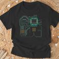 コンピュータープロセッサー、マイクロチップ、テクノロジー Tシャツ 高齢者への贈り物
