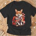 コーギー 着物 サムライ 伝統 日本アニメ アート 忍者 Tシャツ 高齢者への贈り物